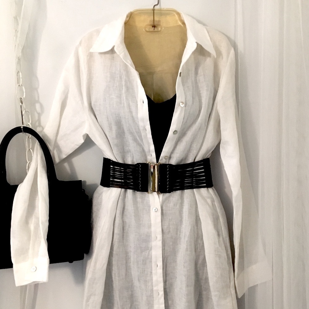 Linen Button-up Dress π - Picture 2 of 16